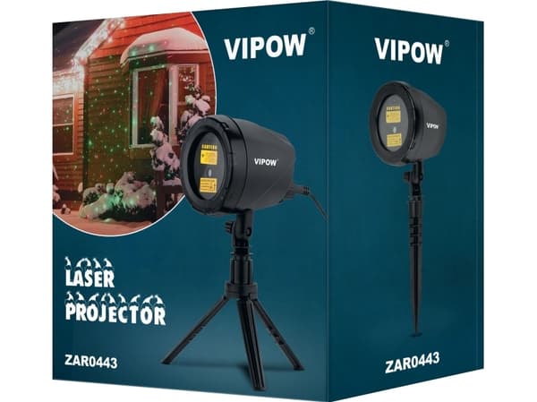 Vipow lysrörslampa Vipow Jullaserprojektor
