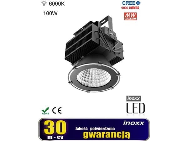 Nvox LED industrilampe kald high bay 100w 6000-6500k 9000lm
