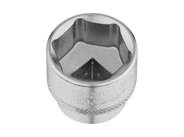 Uttag 3/8" 6 pt 23mm knurled-valve.