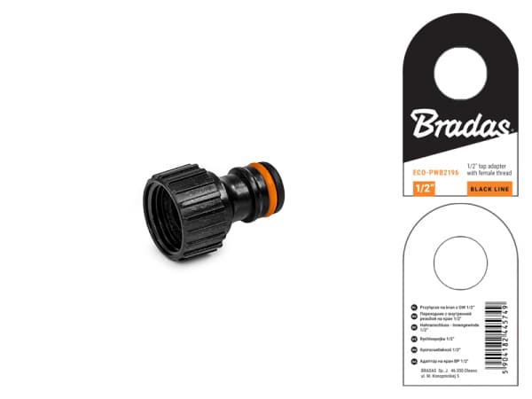 Bradas ECO-PWB2196, Anslutning för två slangar, Droppbevattningssystem, Polen, 1 styck