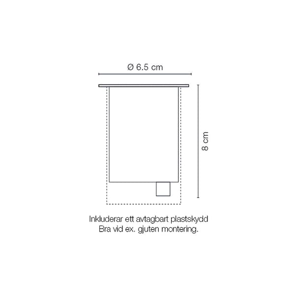 Lightson Capella In-ground-markspot 270lm Ø6,5cm