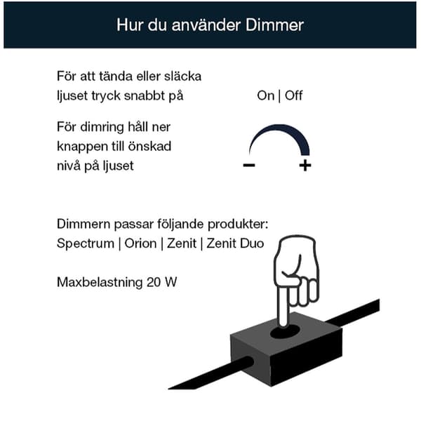 Lightson Dimmer max 20W IP44