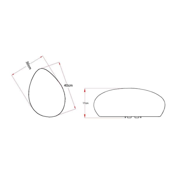 Lightson Stone XL 40 cm dekorativ sten