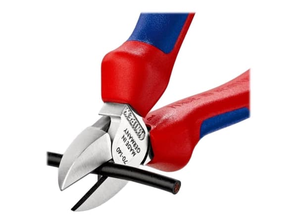 Knipex 70 05 140, Sivuleikkurit, 1 mm, Kromivanadiini-teräs, Muovi, Sininen, Punainen, 140 mm