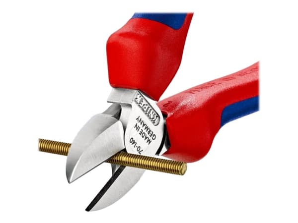 Knipex 70 05 140, Sivuleikkurit, 1 mm, Kromivanadiini-teräs, Muovi, Sininen, Punainen, 140 mm