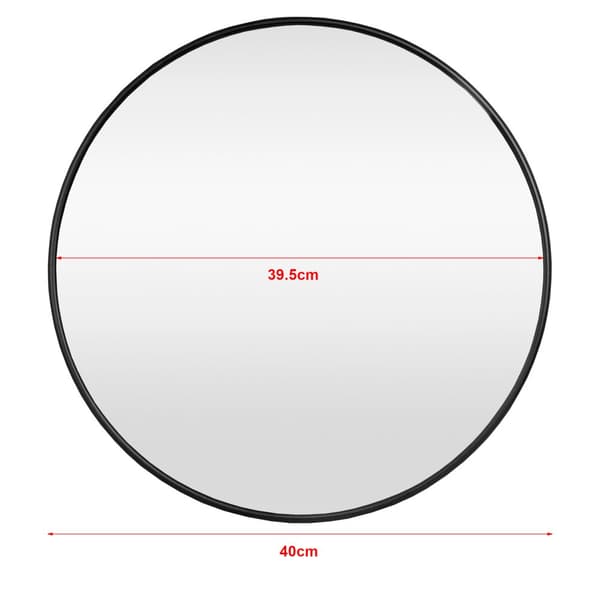 Väggspegel Ordona Ø40 cm aluminium rund [en.casa]