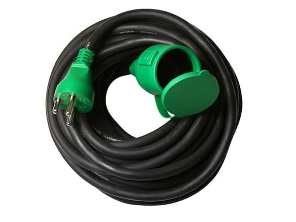 BLUE ELECTRIC Kaapelisarja - 10M - valettu pistoke maadoitettu - Kaapeli: 3x1,5 mm2 Kumi-neopreeni