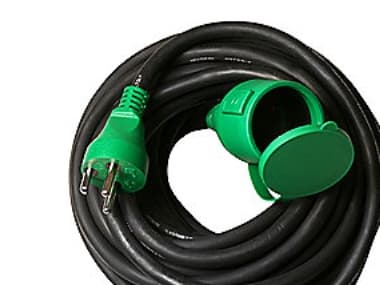 BLUE ELECTRIC Kaapelisarja - 10M - valettu pistoke maadoitettu - Kaapeli: 3x1,5 mm2 Kumi-neopreeni