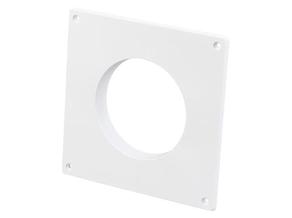 Duka dækplade type 69.4 - PVC, Hvid, Ø100 mm, Passer til vægventil type 69