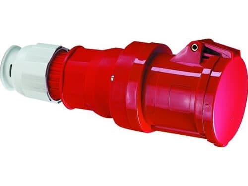 CEE FörlängningskabelH6 400V 63A 5 polig RödMultigrip, skruv förnickladIP44, polyamid