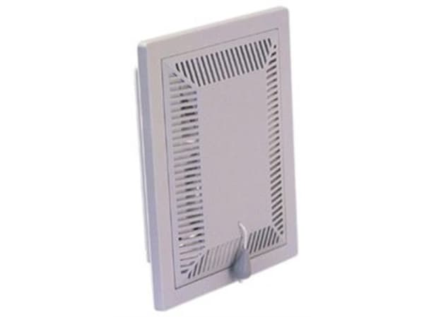 Duka klapventil type 113 - PVC, Hvid, 150X150 mm, Med konstant grundventilation