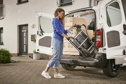 wolfcraft GmbH 5535000, Plast, Stål, Håndtruck, Sort, Grå, Turkis, 200 kg, 2 hjul, 630 mm