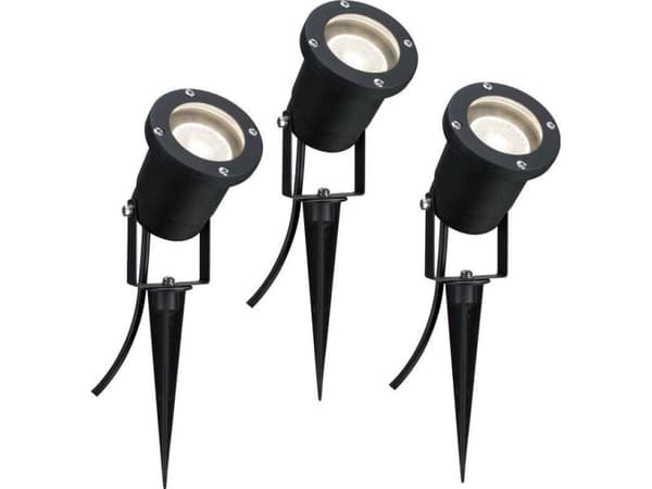 Paulmann 988.97, Utendørs bakkebelysning, Sort, Aluminium, IP65, Hage, Gulvmontering