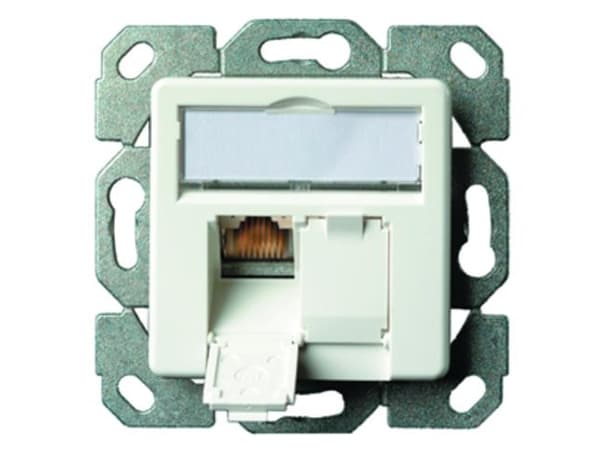 Telegärtner J00020A0523, 2 x RJ-45, 6a, Hvit
