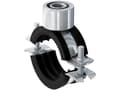 Miniatyrbilde 1 av 5: Fischer 500706, Rør klemme, Sort, Stål, 74 - 80 mm, 6,35 cm (2.5"), EPDM (pakning), Styren-butadien (SBR), Zink-stål, 1 kN