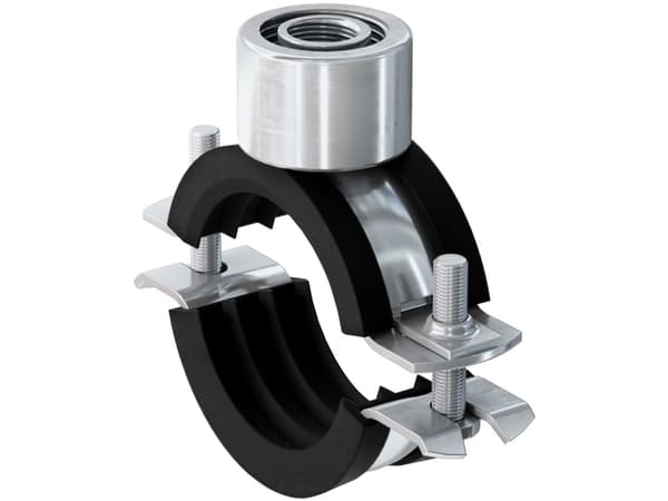 Fischer 500706, Rörklammer, Svart, Stål, 74 - 80 mm, 6,35 cm (2.5"), EPDM, Styrenbutadien (SBR), Zink stål, 1 kN