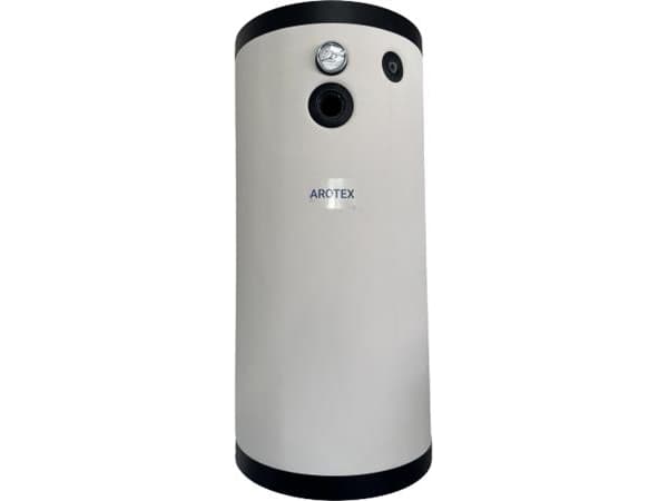 AROTEX Varmtvandsbeholder på 120L med stor 1,9" hedeflade er komplet med anode og følerlomme. Energiklasse C