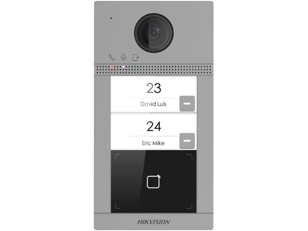 Hikvision Pro Series DS-KV8213-WME1(B) - IP-intercomstasjon - trådløs, kablet - Wi-Fi, Mifare - 2.4 Ghz, 13.56 MHz - 10/100 Ethernet