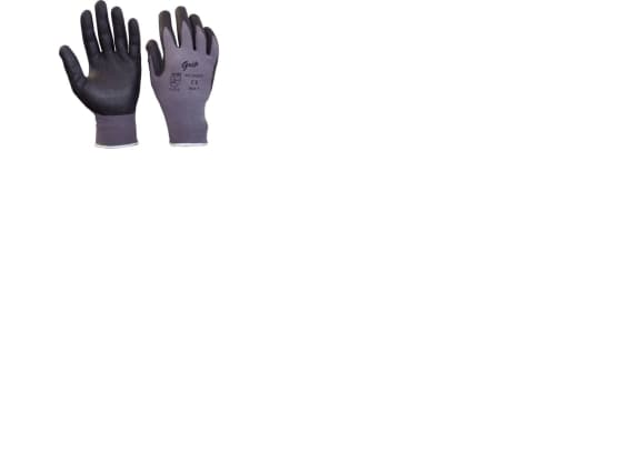Grip handsker nylon-/lycrastrik med nitrilbelægning, størrelse 8handske til monteringsopgaver - (12 stk.)
