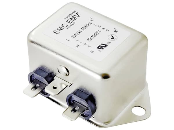 Enfaset EMI-filter Akyga EMC EMV EN2010-12-F 12A 120–250 VAC 50/60 Hz