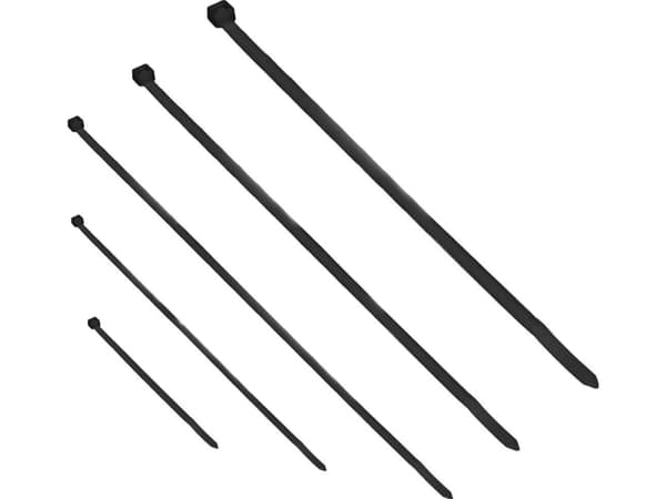 Orno Cable tape set, 100 pcs, black color, UV resistant