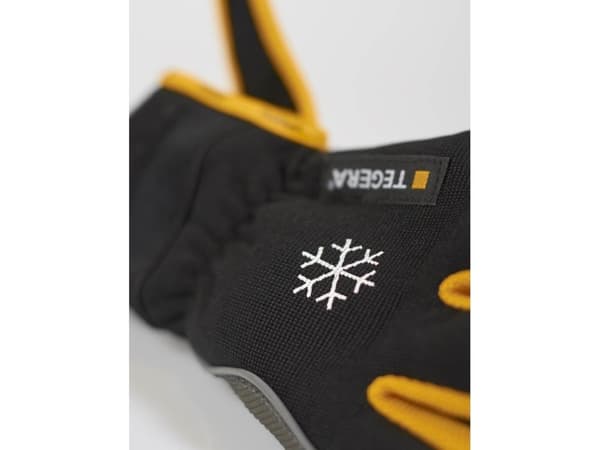 Ejendals TEGERA 9122, Verkstedhansker, Sort, Grå, Gult, Voksen, Voksen, Ripebestandig, Nylon, Polyester, Polyurethan