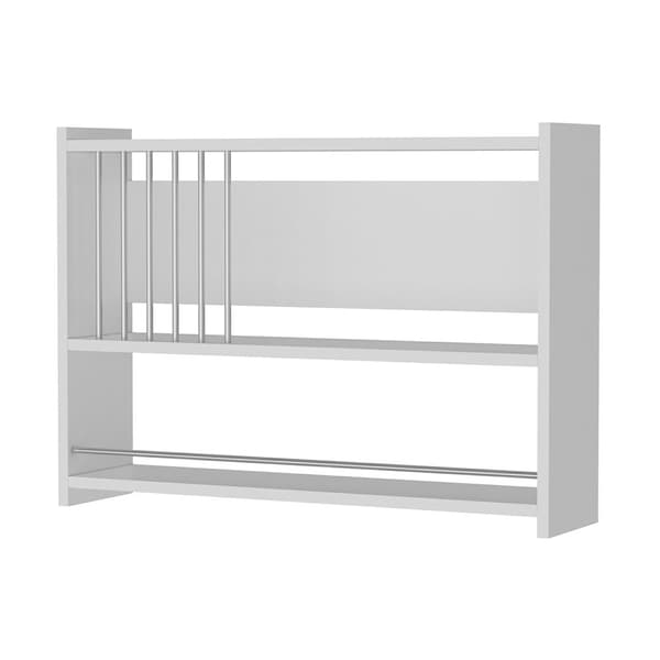 Vägghylla Helsingør 60x84x20 cm kryddhylla vit [en.casa]