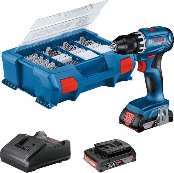 Bosch GSR 18V-45 Professional 500 RPM Nøglefri 900 g Sort, Blå
