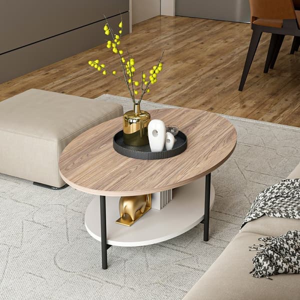 Soffbord Fredericia 36x90x60 cm oval [en.casa]