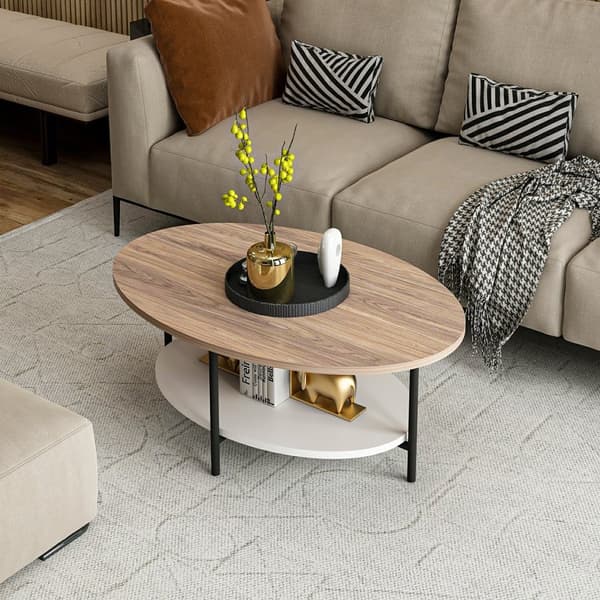 Soffbord Fredericia 36x90x60 cm oval [en.casa]