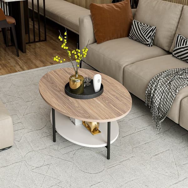 Soffbord Fredericia 36x90x60 cm oval [en.casa]