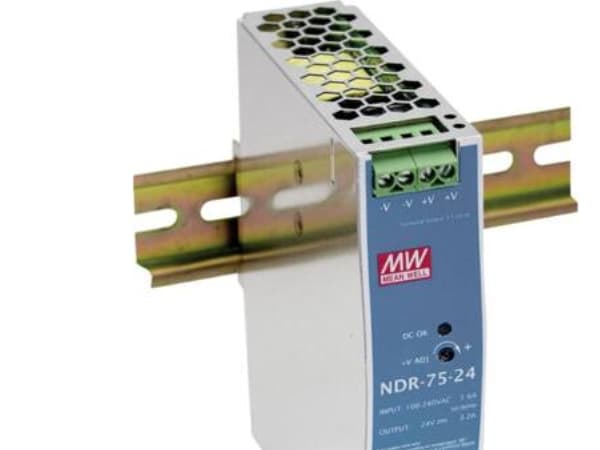 Strømforsyning, 1 faset, ind: 90-264 VAC, ud: 24 VDC, 3,2 A, 75 W