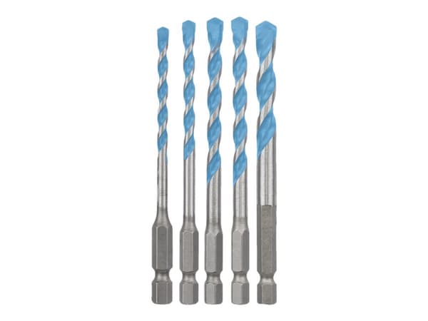 Bosch Expert HEX-9 MultiConstruction - Borsett - for betong, plast, stål, bløtt tre, soft tile, multimaterial - 5 deler - 5 mm, 6 mm, 8 mm, 4 mm - le