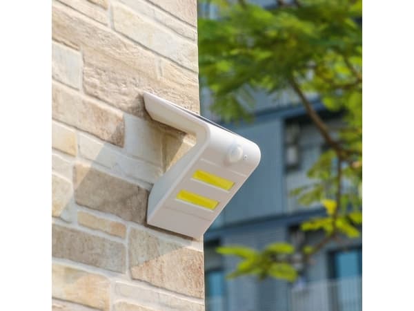 Vegglys Ab Com LED Solar Lampe Panel Bevegelsessensor Lys Utendørs IP65 Dimbar