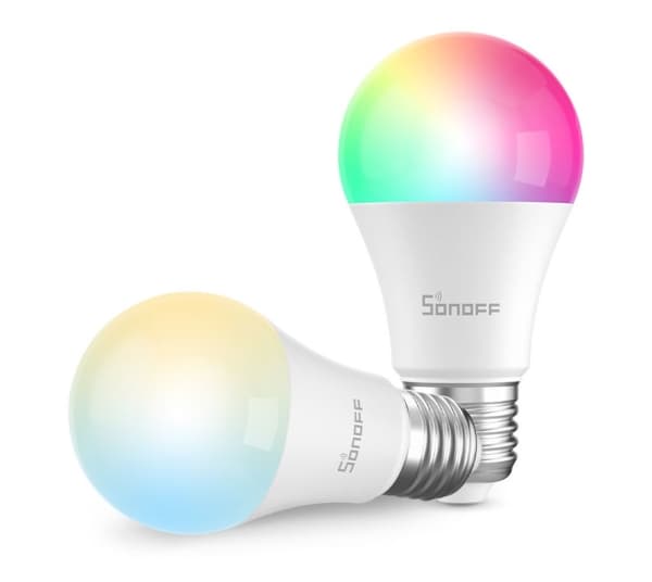 Sonoff B05-BL-A60, Smart glödlampa, Wi-Fi/Bluetooth, Vit, 802.11b, 802.11g, Wi-Fi 4 (802.11n), AES, TKIP, WEP, WPA, WPA2, LED
