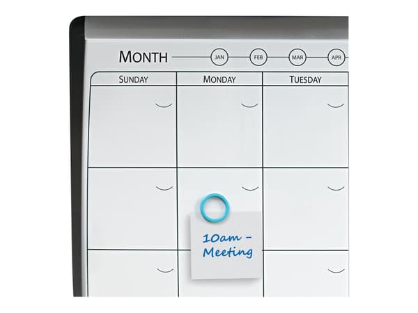 Nobo Quartet - Kombinationstavla: whiteboardtavla, anslagstavla - 585 x 430 mm - Kork - magnetisk - svart/silver-ram