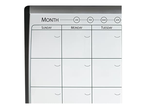 Nobo Quartet - Kombinationstavla: whiteboardtavla, anslagstavla - 585 x 430 mm - Kork - magnetisk - svart/silver-ram