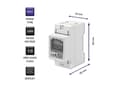 Pikkukuva 5 / 5: Qoltec yksivaiheinen elektroninen energiamittari | DIN-kisko | 230V | LCD | 2P