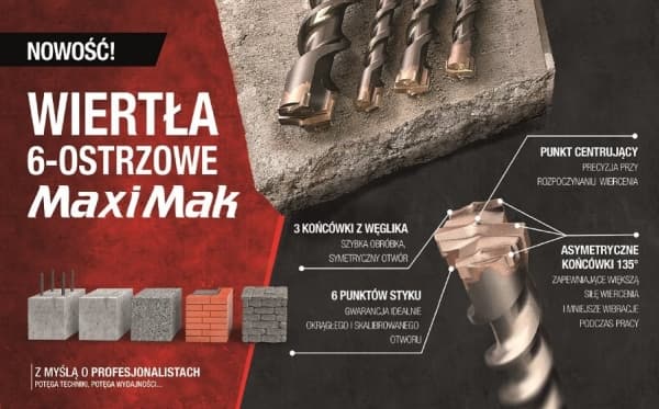 Wiertło Makita MAKITA WIERTŁO SDS MAX 24x 400x 540mm MAXI MAK 6-OSTRZOWE