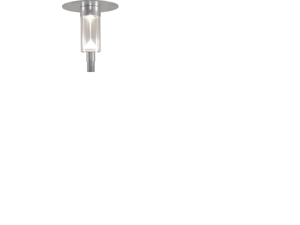 DeKaLED street parkarmatur f/Ø60 mast. Asymmetrisk Galvaniseret LED 24W 3K 2271Lm KL II 230V IP56 IK10 ON-OFF PROFESSIONEL