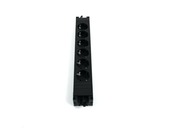 Bachmann 906.12640, inomhus, Typ F, Utan stickkontakt, IP20, Svart, 6 AC-utgångar