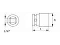 Miniatyrbild 2 av 2: JONNESWAY Hexagonal socket 1/4 "12mm (S04H2112)