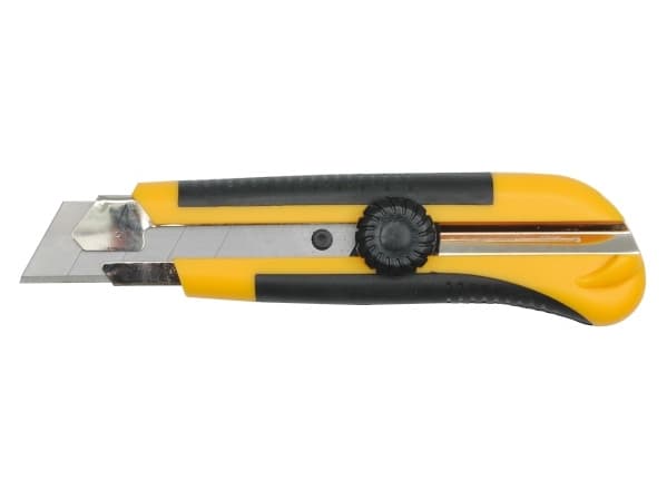 Vorel kniv med et sammenleggbart blad og en metallføring 25 mm (76190)
