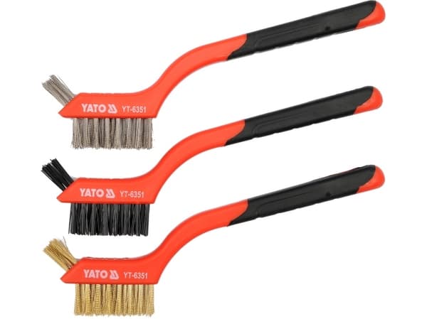 Yato YT-6351, Musta, Punainen, Akryylinitriilibutadieenistyreeni (ABS), Messinki, Galvanoitu teräs, ABS-synteettinen, Messinki/Teräs/Nailon