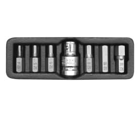 Yato YT-0412, 6 styck, Hex (metric), 12,4,5,6,8,10 mm, 25,4 / 2 mm (1 / 2"), Låda