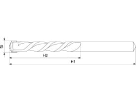 Yato YT-4370, Borrhammare, Hammer drill bit, 8 mm, 200 mm, Tegel, Betong, 14 cm