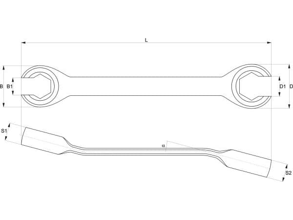 Yato YT-0135, Krom-vanadium-stål, Sølv, 8,10 mm, 1 stk, 140 mm