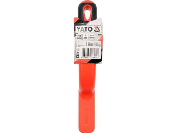 Yato YT-6343, Sort, Rød, Akrylonitril-butadien-styren (ABS), Messing, ABS syntetisk, Messing/stål/nylon, 180 mm