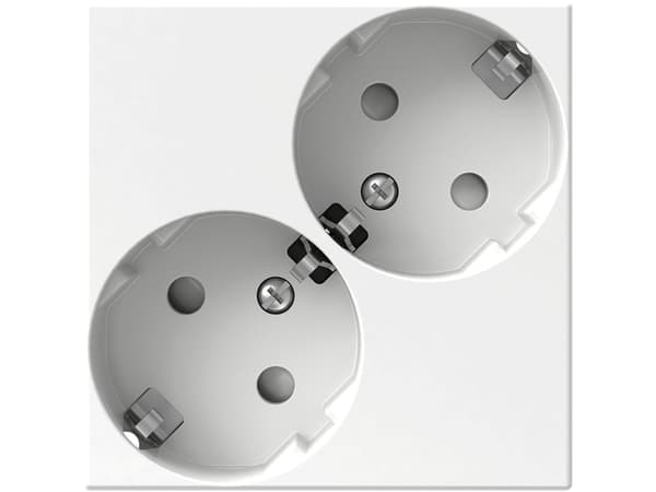 SCHNEIDER ELECTRIC EXXACT SOCKET 2-DELAD SNED FJÄDERANSLUTNING VIT