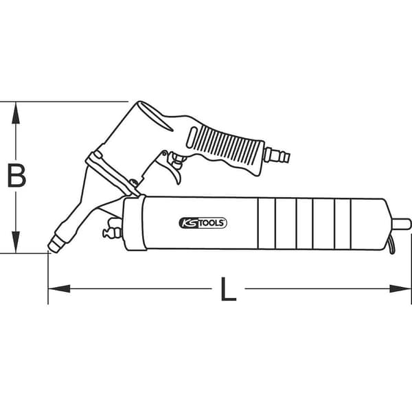 KS Tools 515.3900 Pneumatisk fettpress 6.3 bar